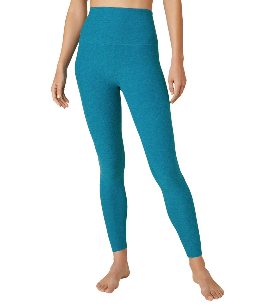 Beyond Yoga Spacedye High Waisted Caught In The Midi 7/8 Yoga Leggings Cerulean Blue Heather