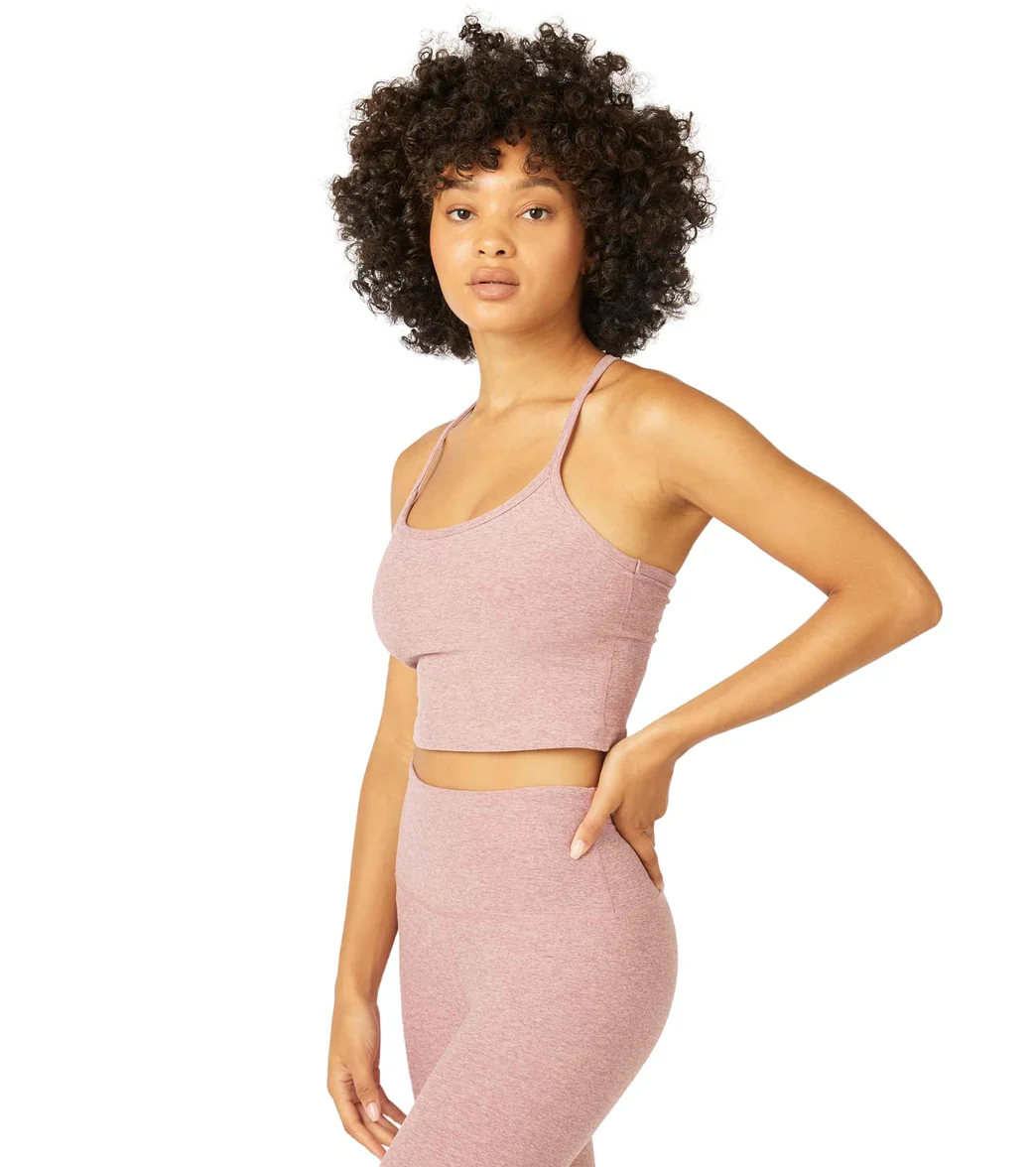 Beyond Yoga Spacedye Slim Racerback Cropped Tank Blush Blooms-Pink Haze