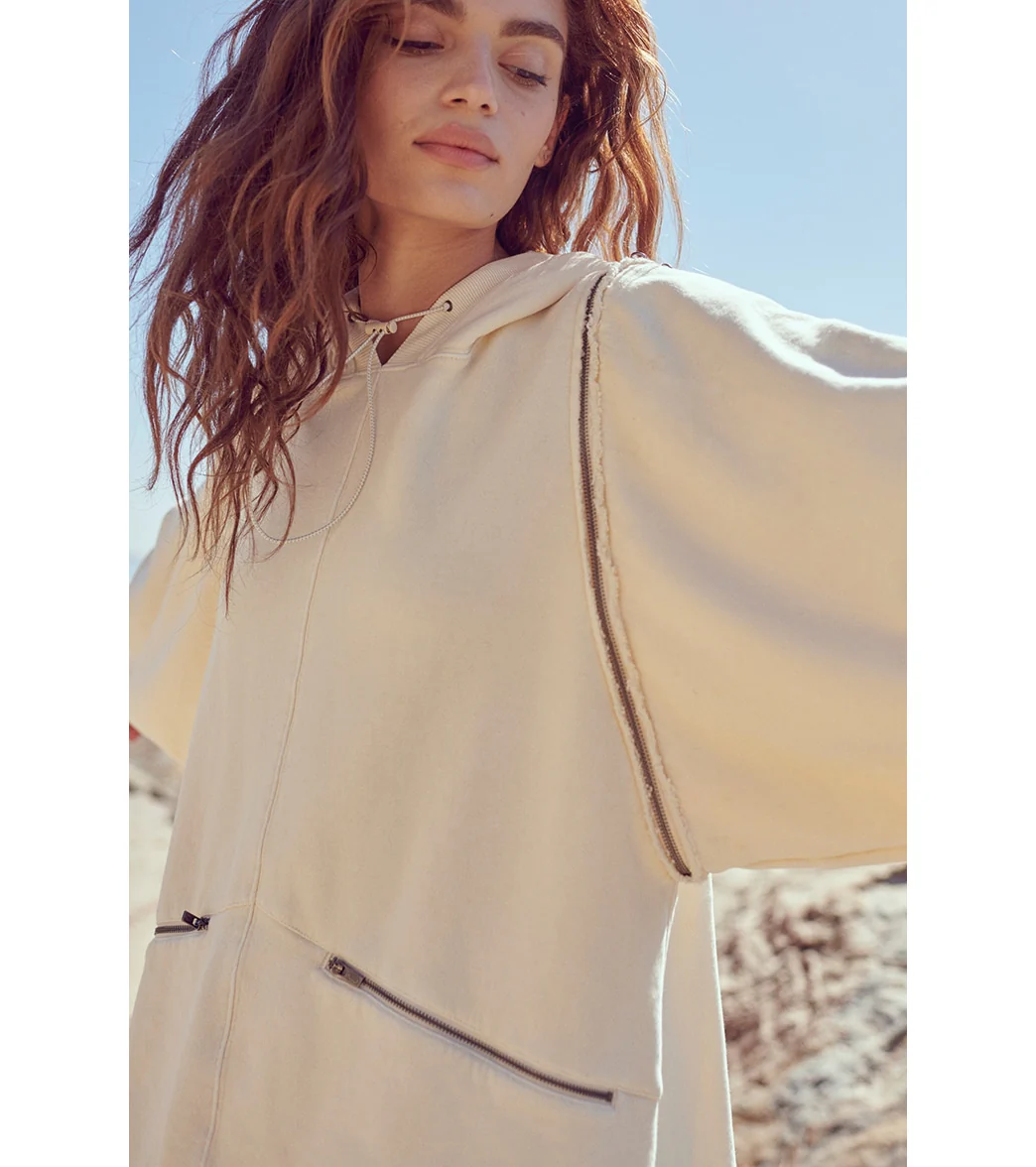 Free People Close Call Zip Hoodie