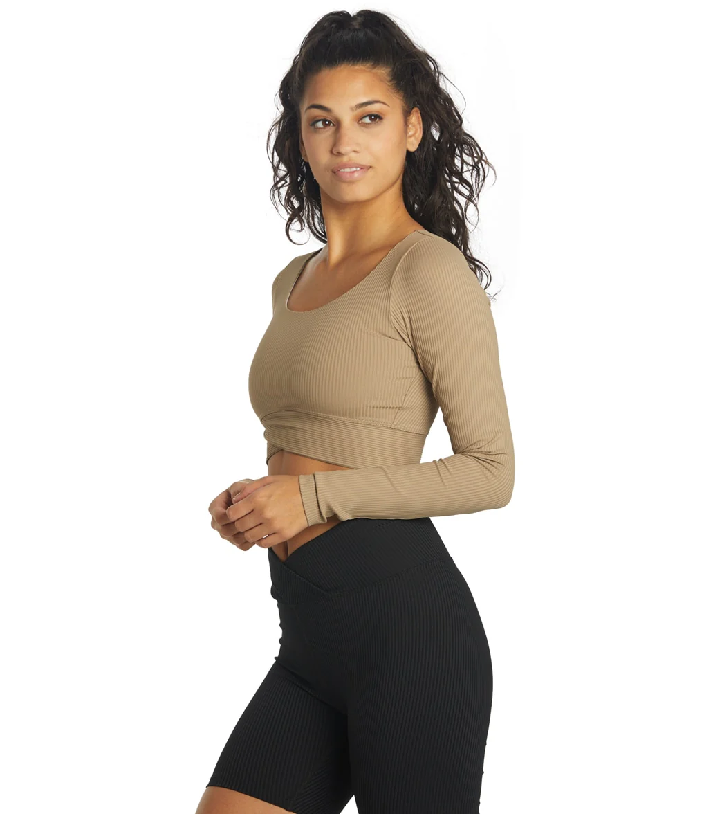 Year of Ours Ribbed V Crop Long Sleeve