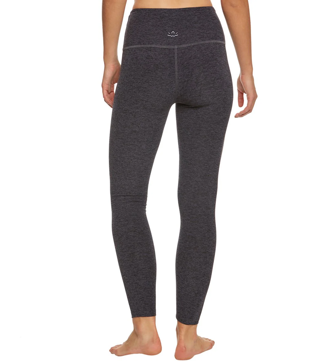 Beyond Yoga Spacedye High Waisted Caught In The Midi 7/8 Yoga Leggings Black-Steel