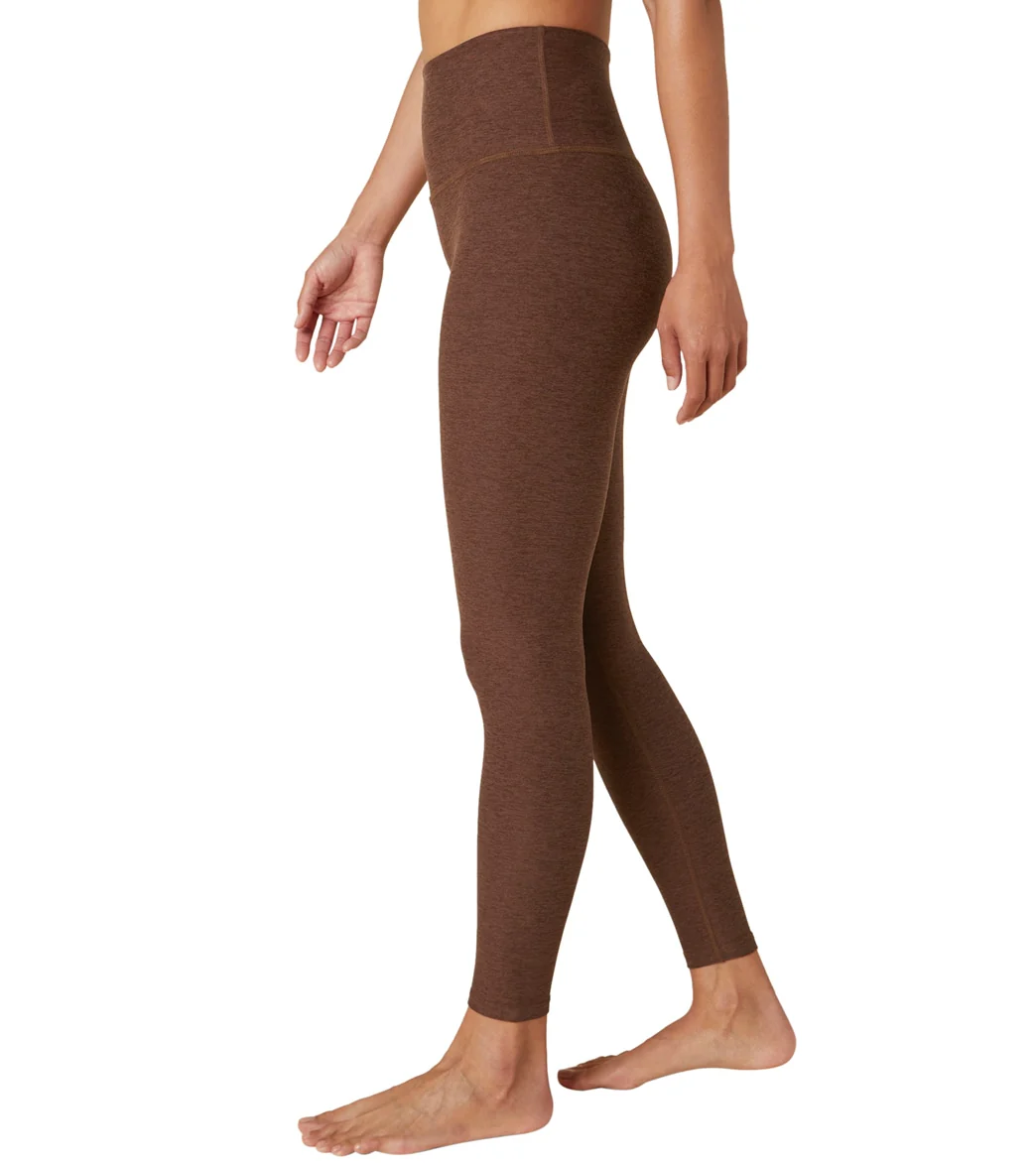 Beyond Yoga Spacedye High Waisted Caught In The Midi 7/8 Yoga Leggings Mahogany Brown Heather