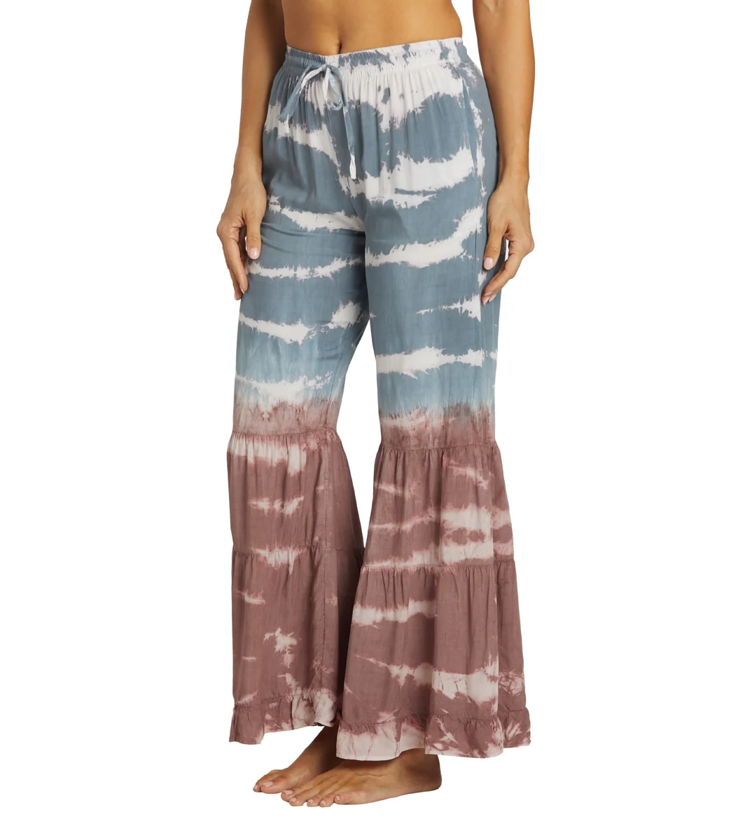 Yak & Yeti Boho Tiered Palazzo Tie Dye Pants