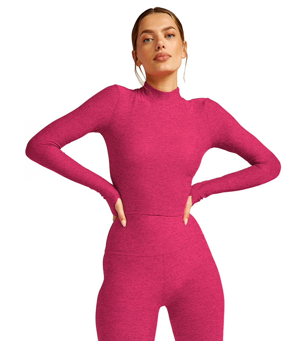 Beyond Yoga Featherweight Moving On Cropped Pullover