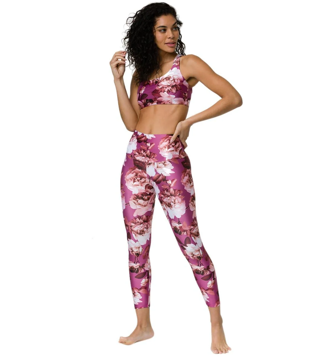 Onzie High Waisted Basic 7/8 Yoga Leggings Gardenia