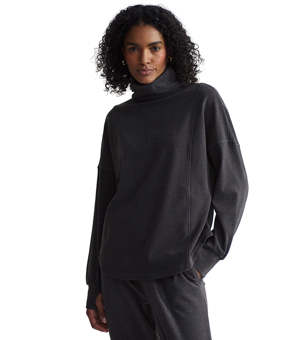 Varley Rainer Roll Neck Brushed Rib Jumper