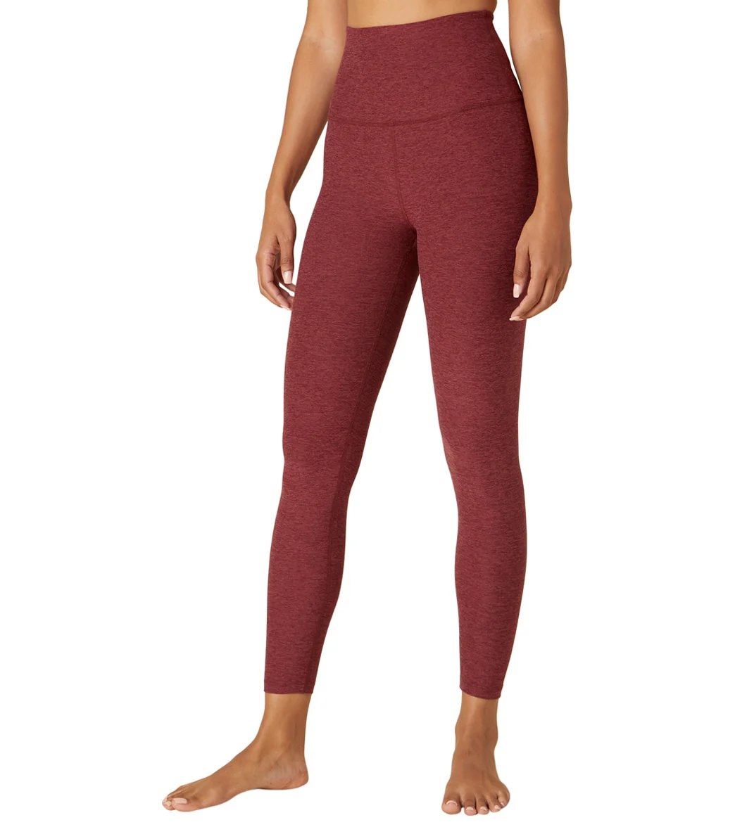 Beyond Yoga Spacedye High Waisted Caught In The Midi 7/8 Yoga Leggings Port Wine-Ruby