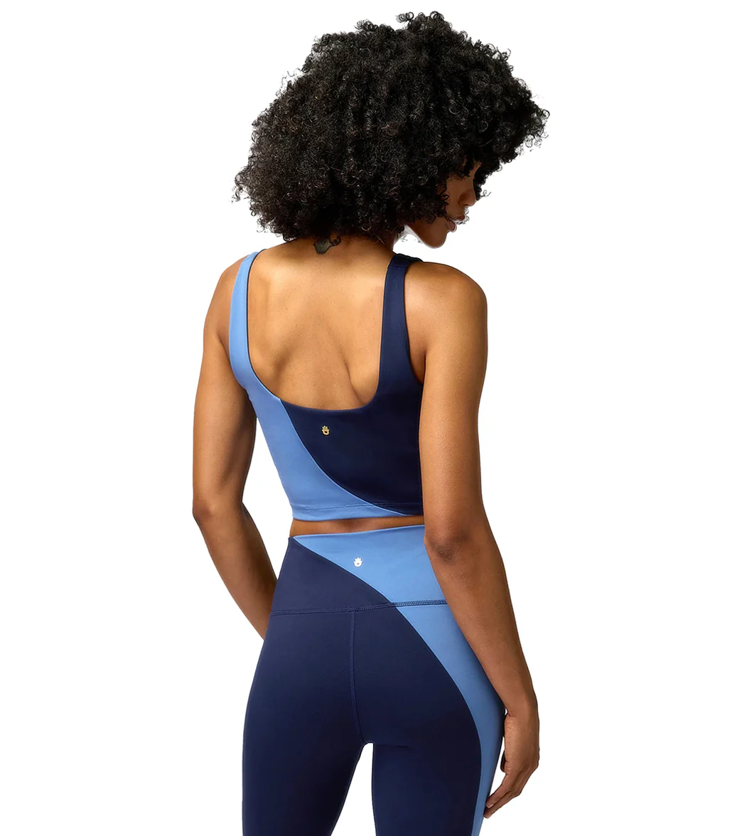 Spiritual Gangster Indie Color Block Crop Tank