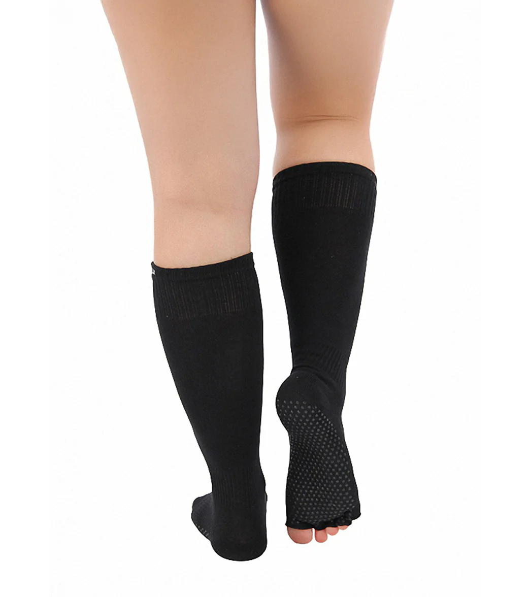 Toesox Knee High Scrunch Half-Toe Yoga Grip Socks