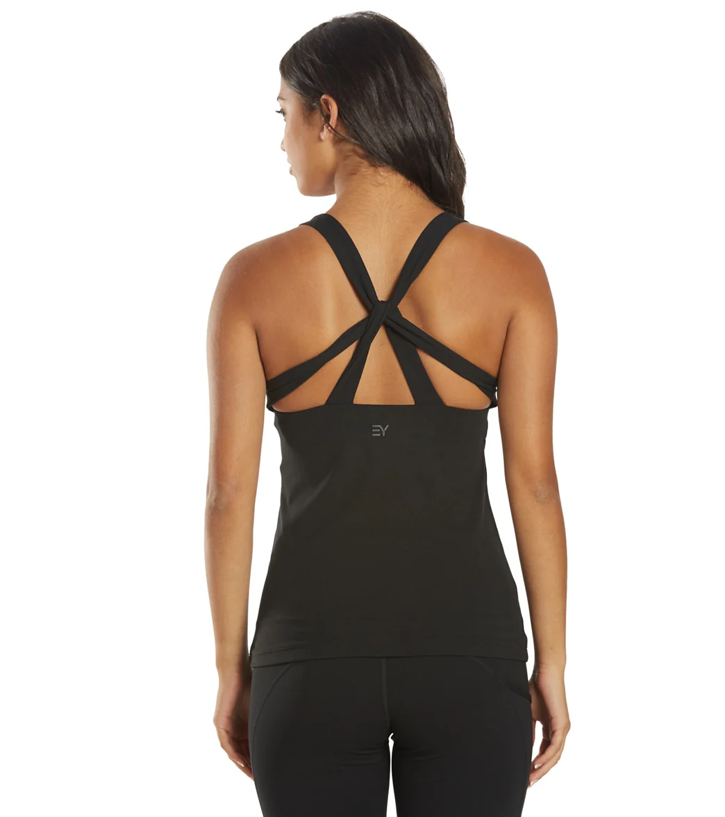Everyday Yoga Instinct Solid Twisted Back Support Tank