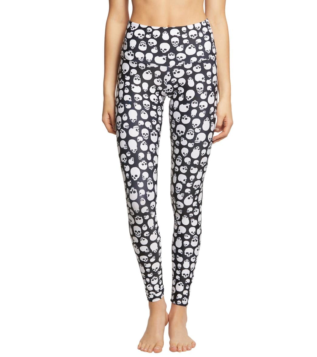 Onzie High Waisted Yoga Leggings Skull