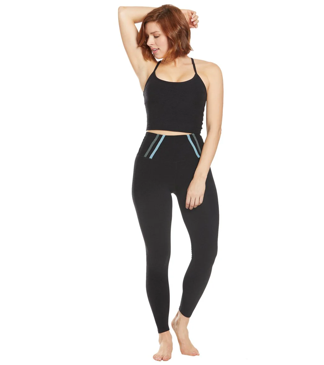 Beyond Yoga Spacedye Slim Racerback Cropped Tank Darkest Night