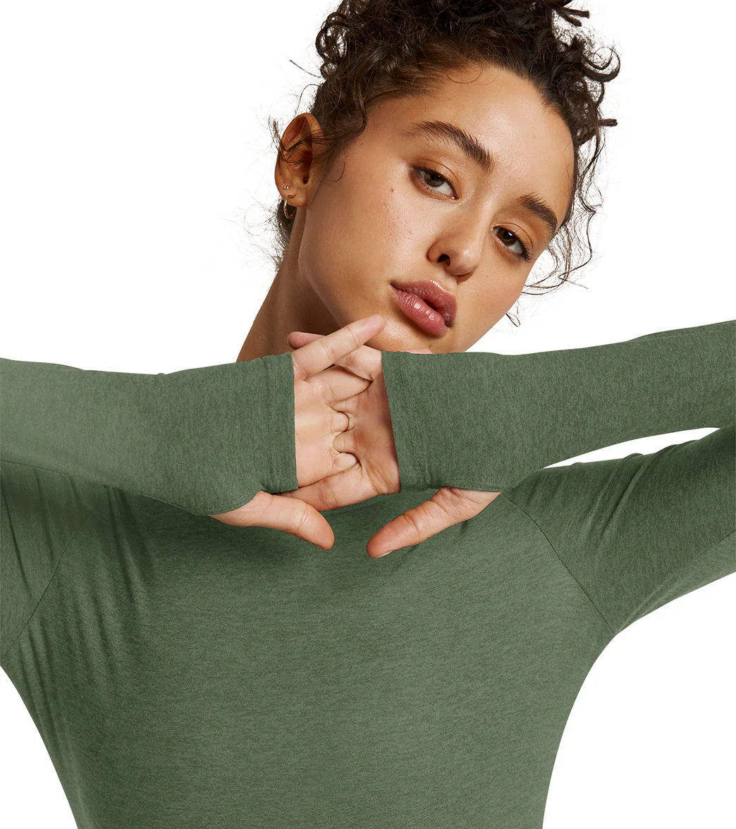 Beyond Yoga Featherweight Spacedye Classic Crew Pullover