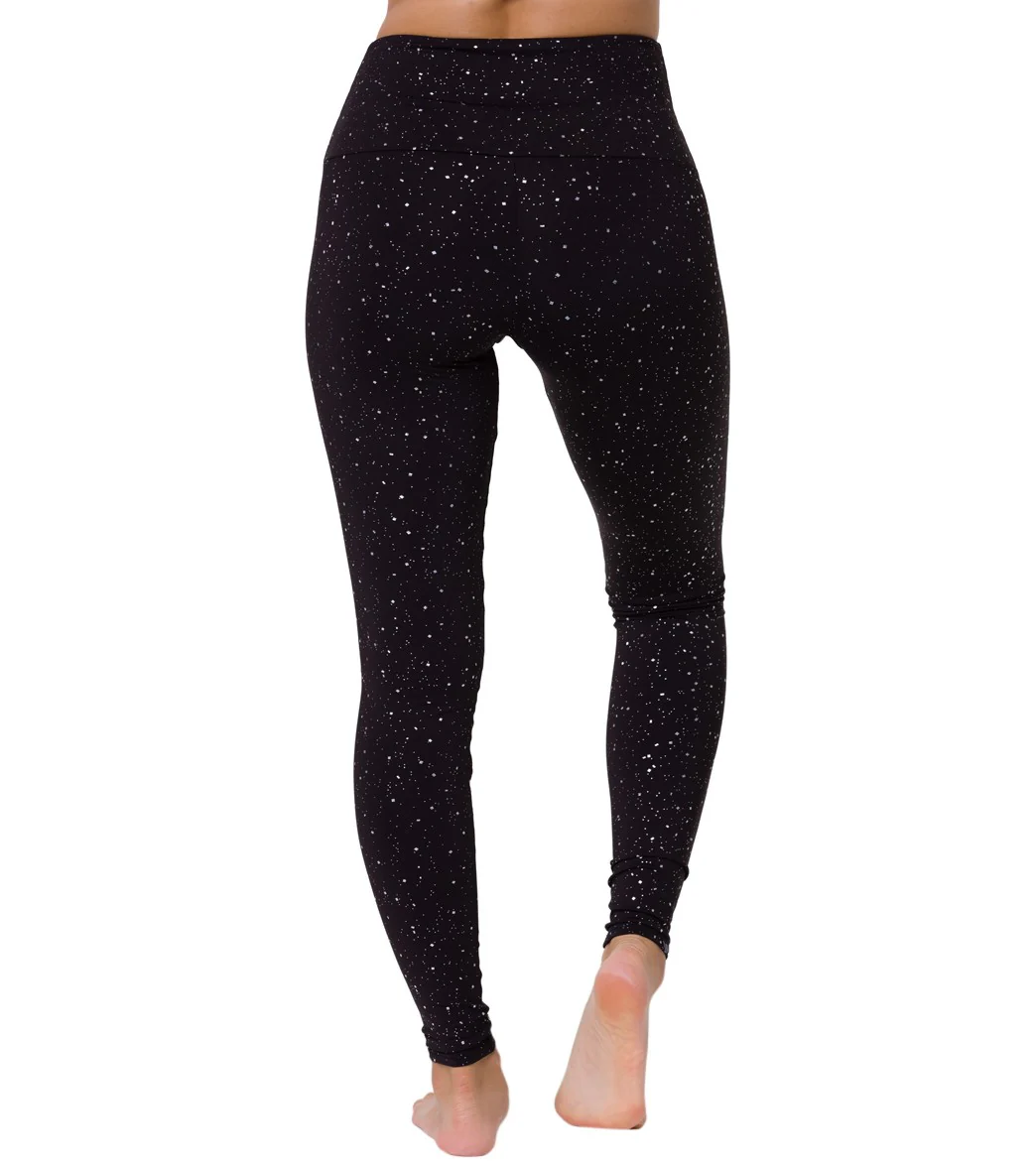 Onzie High Waisted Yoga Leggings Enlightened Foil