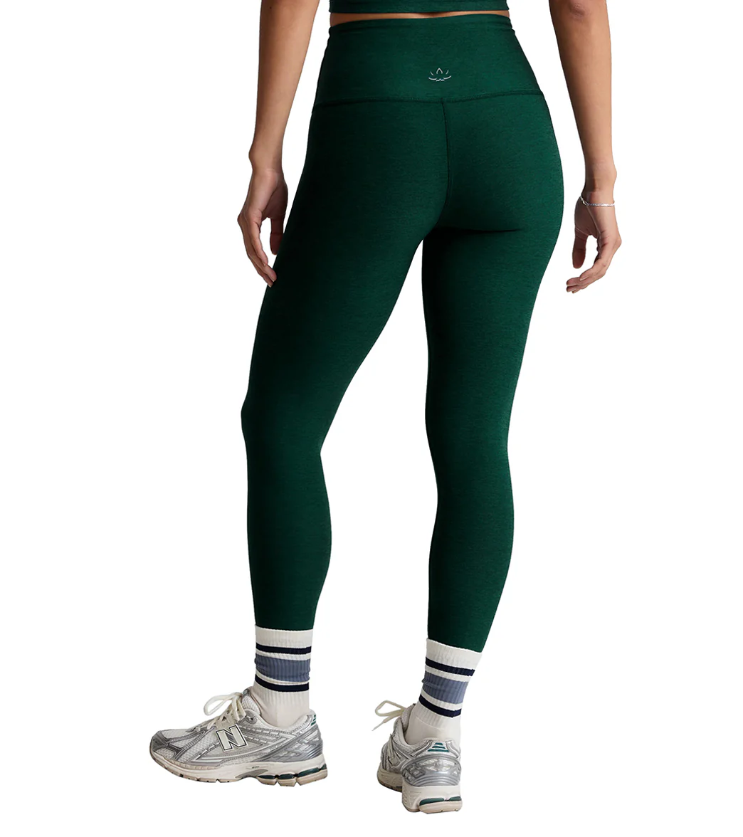 Beyond Yoga Spacedye High Waisted Caught In The Midi 7/8 Yoga Leggings Dark Spruce Green Heather