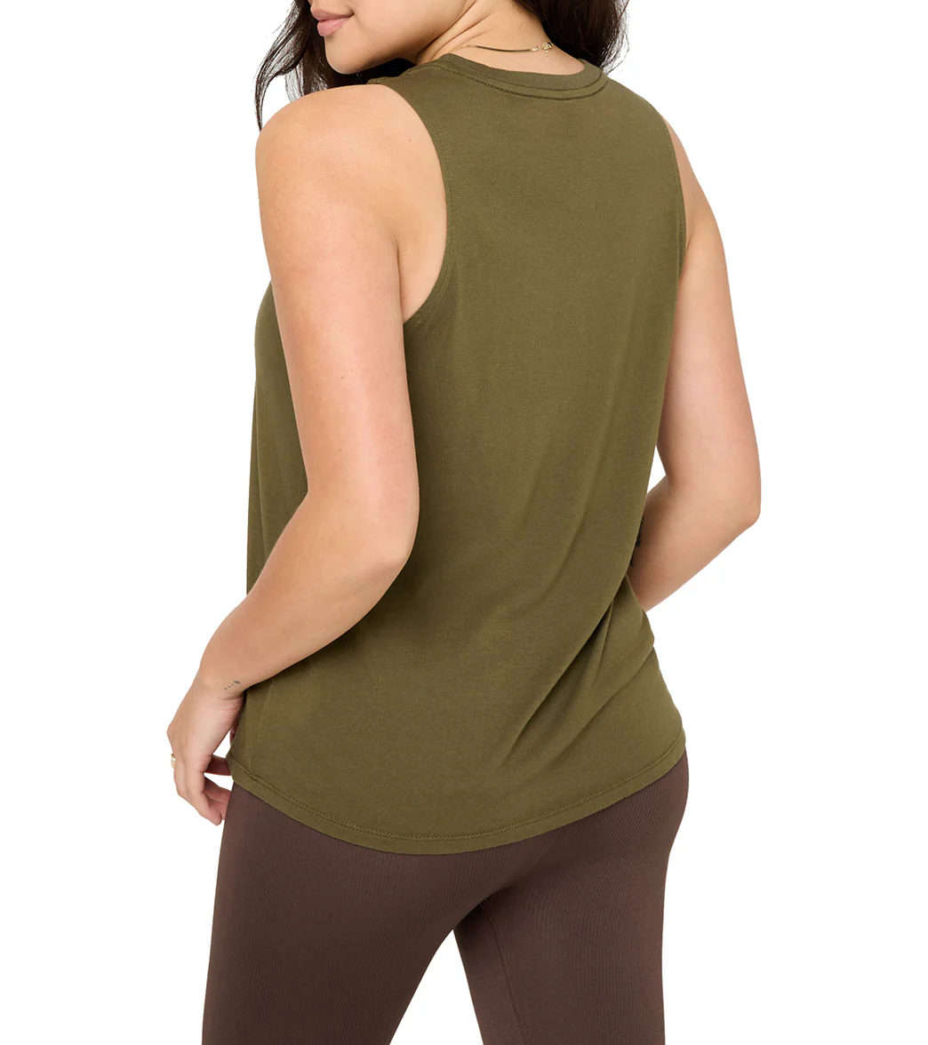 Spiritual Gangster Live Free Jade Muscle Tank