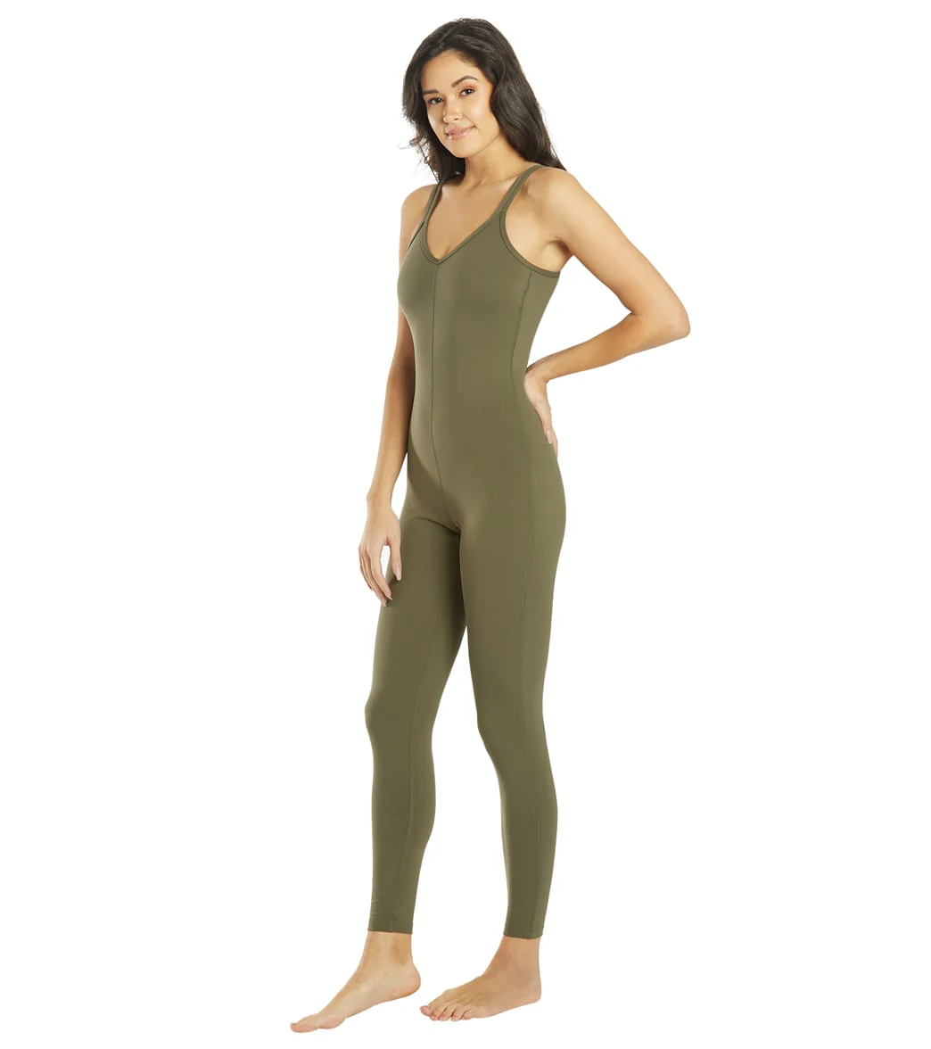 Everyday Yoga Radiant Solid Strappy Back Long Leotard 28