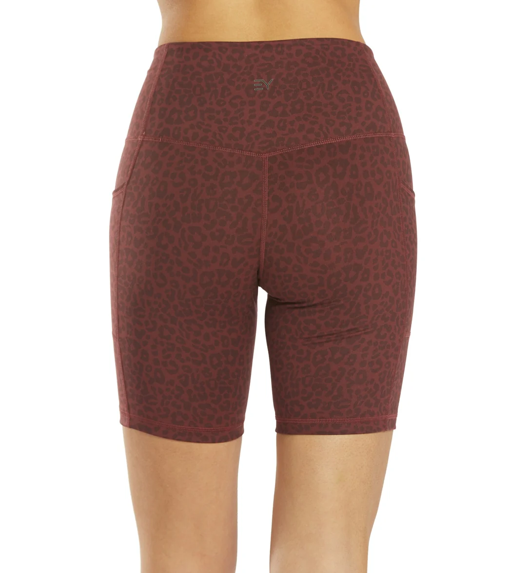 Everyday Yoga Uphold Cheetah High Waisted Biker Shorts with Pockets 7