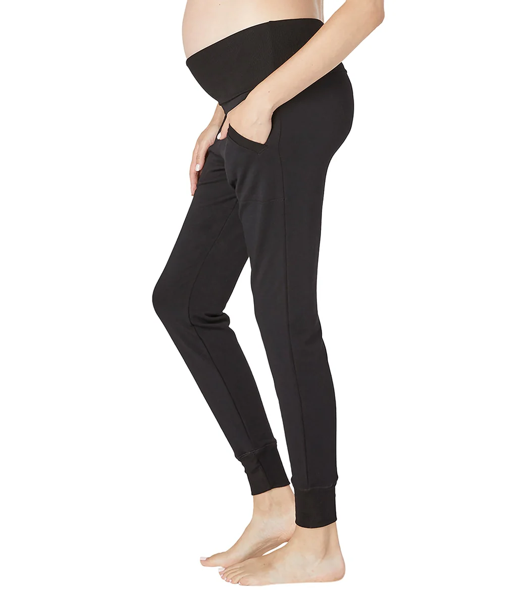 Beyond Yoga Beyond the Bump Cozy Fleece Maternity Foldover Joggers
