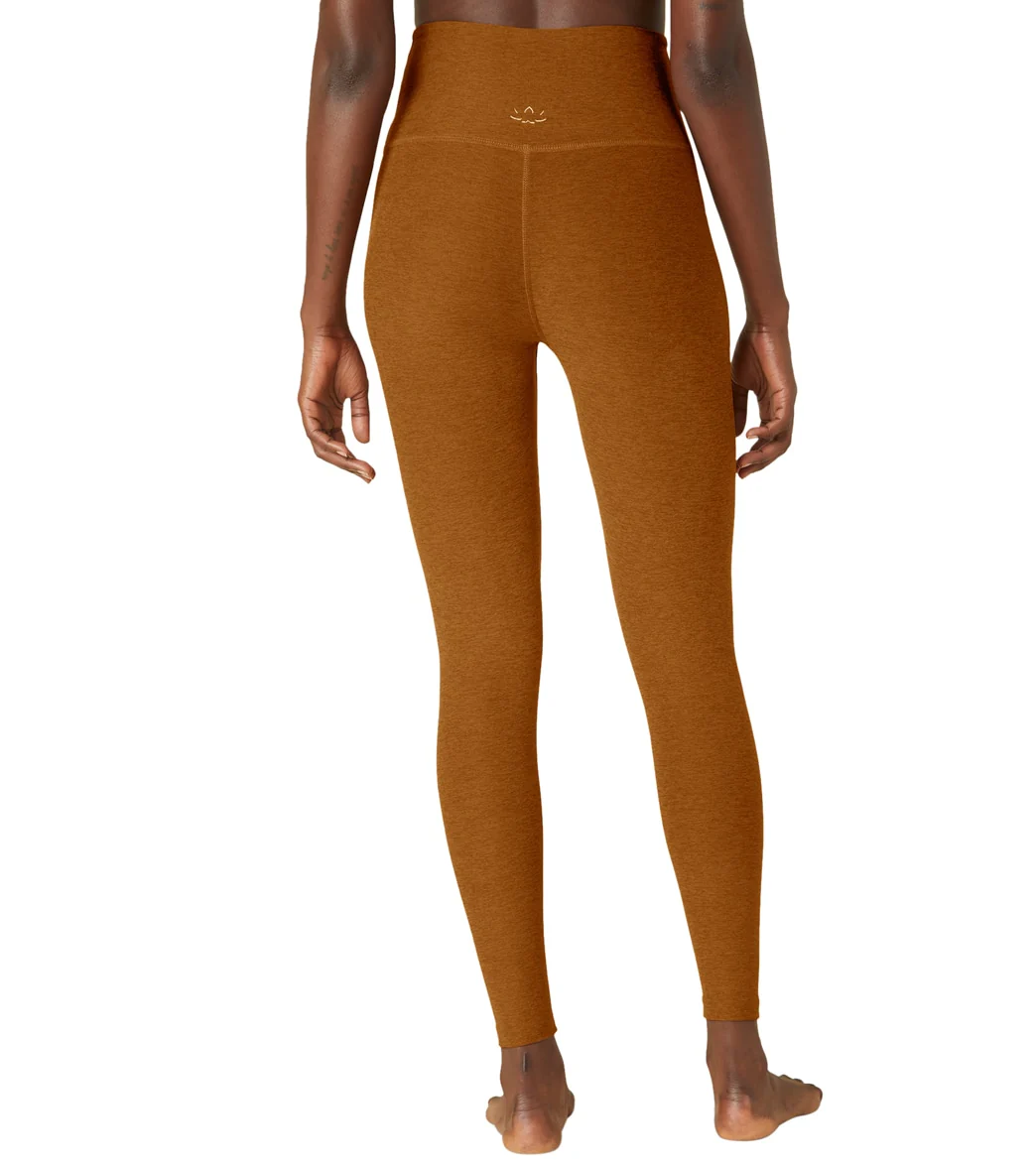 Beyond Yoga Spacedye High Waisted Caught In The Midi 7/8 Yoga Leggings Clove Brown Heather