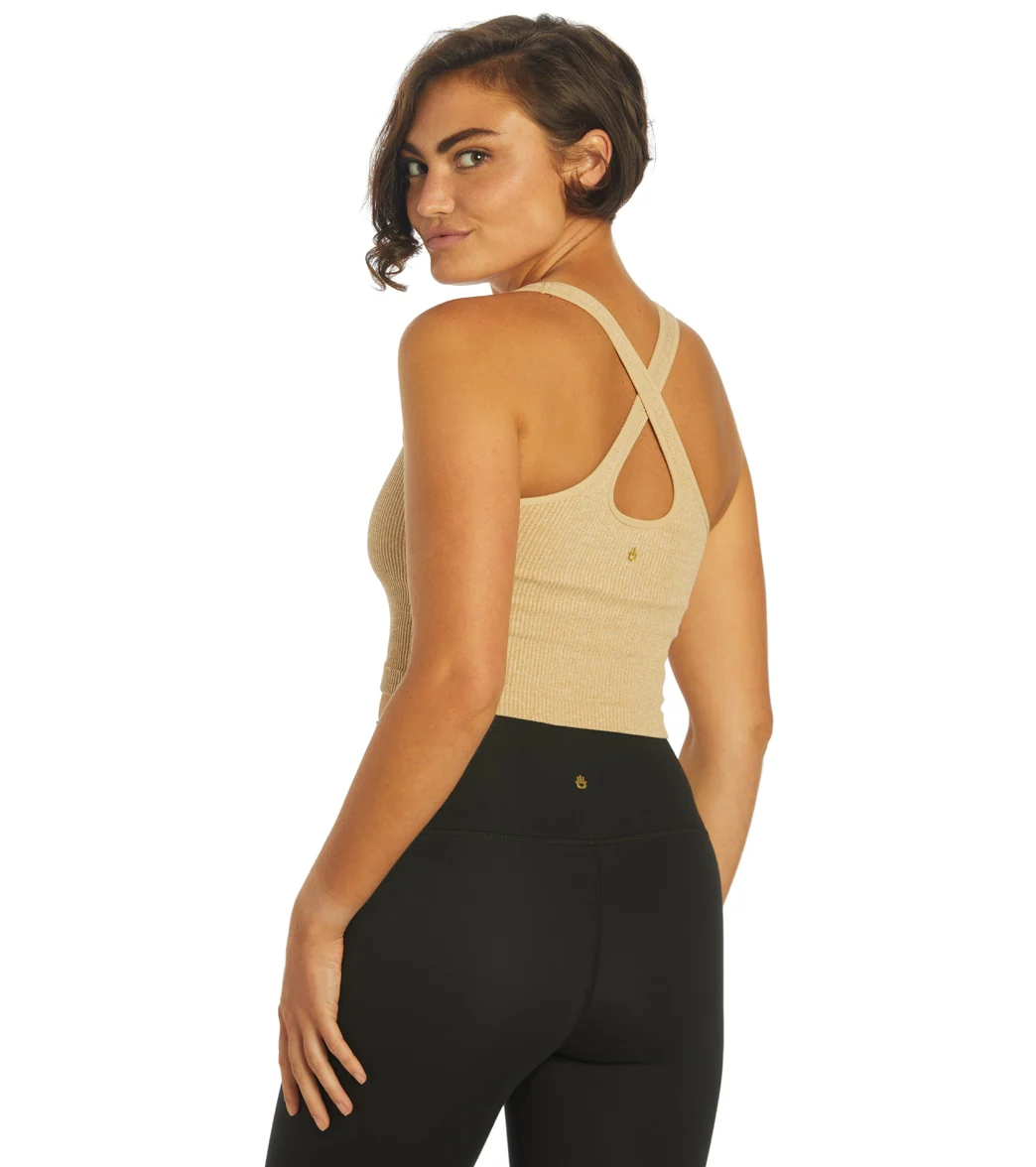 Spiritual Gangster Athena Heather Seamless Crop Top