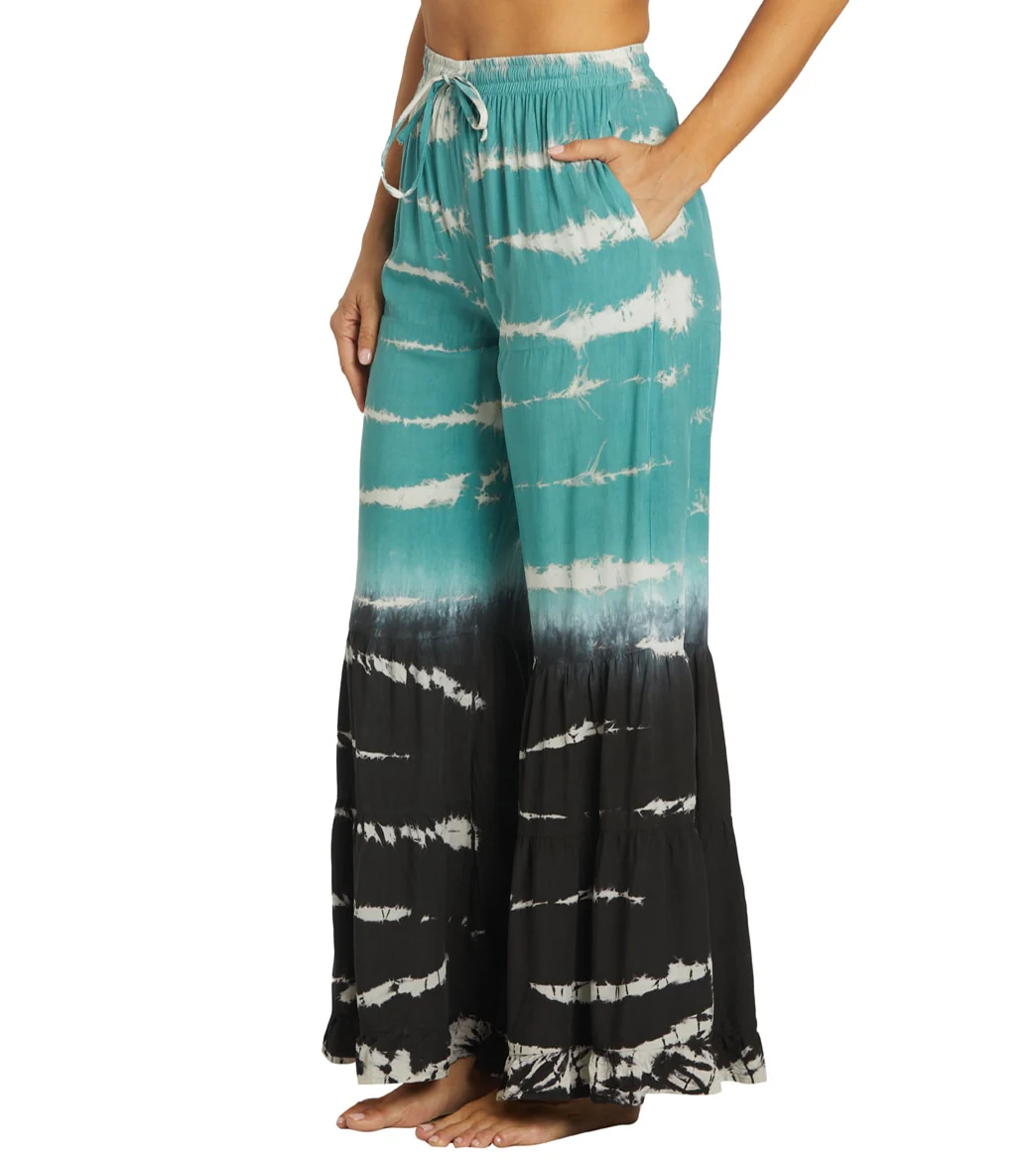 Yak & Yeti Boho Tiered Palazzo Tie Dye Pants