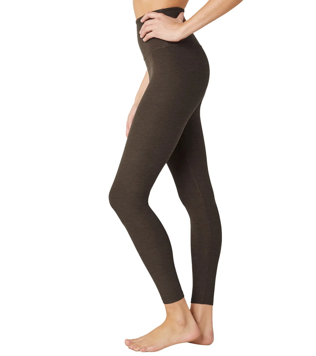 Beyond Yoga Spacedye High Waisted Caught In The Midi 7/8 Yoga Leggings Chocolate Chip Espresso