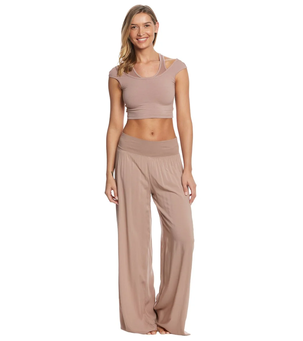 Hard Tail Flat Waist Wide Leg Yoga Pants