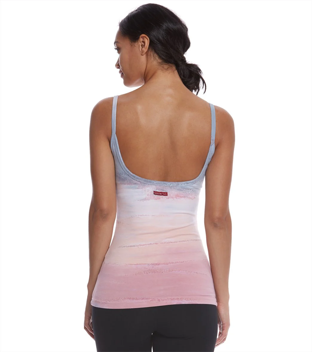 Hard Tail Scoop Back Yoga Tank Top with Bra