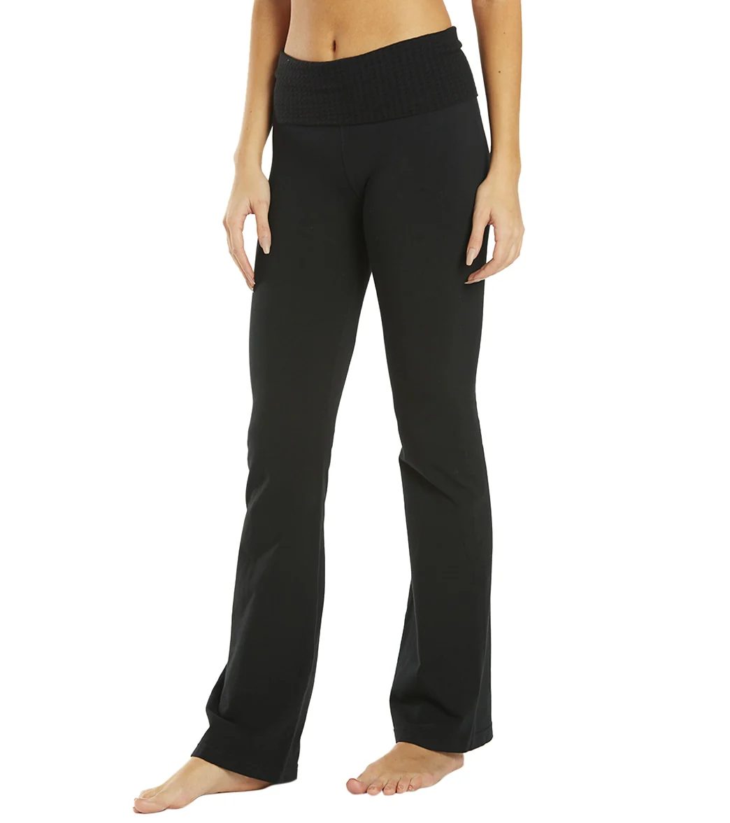 Hard Tail Flare Bootcut Flat Waist Pant