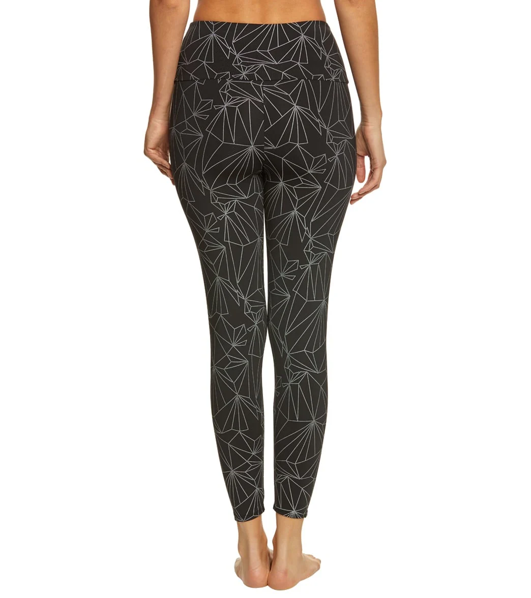 Onzie High Waisted Basic 7/8 Yoga Leggings Reflective