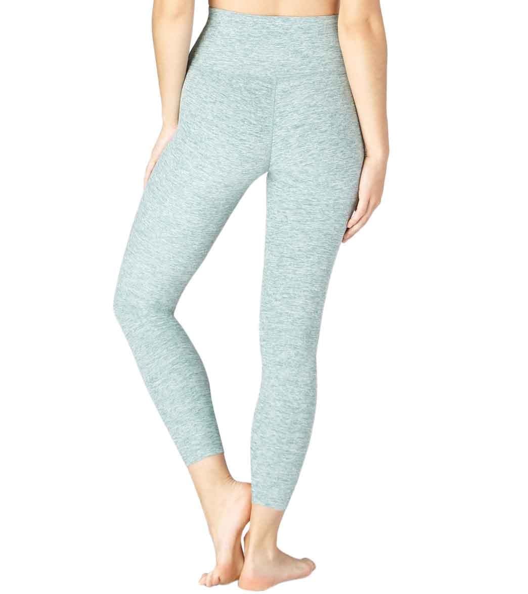 Beyond Yoga Spacedye High Waisted Caught In The Midi 7/8 Yoga Leggings True Teal/White