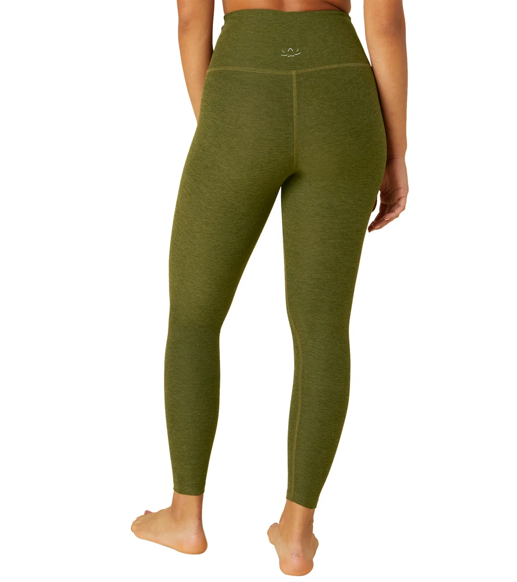 Beyond Yoga Spacedye High Waisted Caught In The Midi 7/8 Yoga Leggings Deep Olive Heather