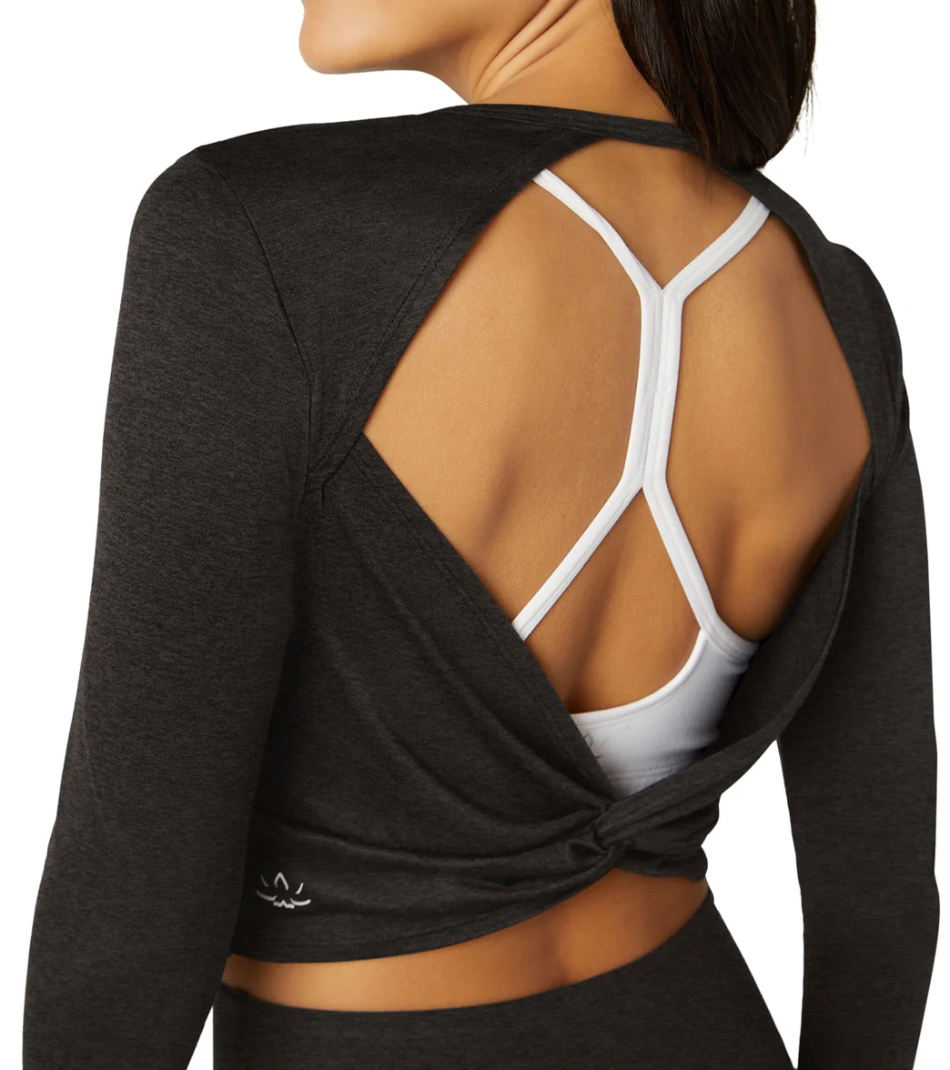 Beyond Yoga Featherweight Sunrise Cropped Pullover