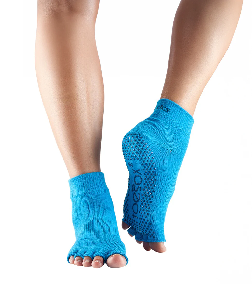 Toesox Ankle Length Half-Toe Yoga Grip Socks