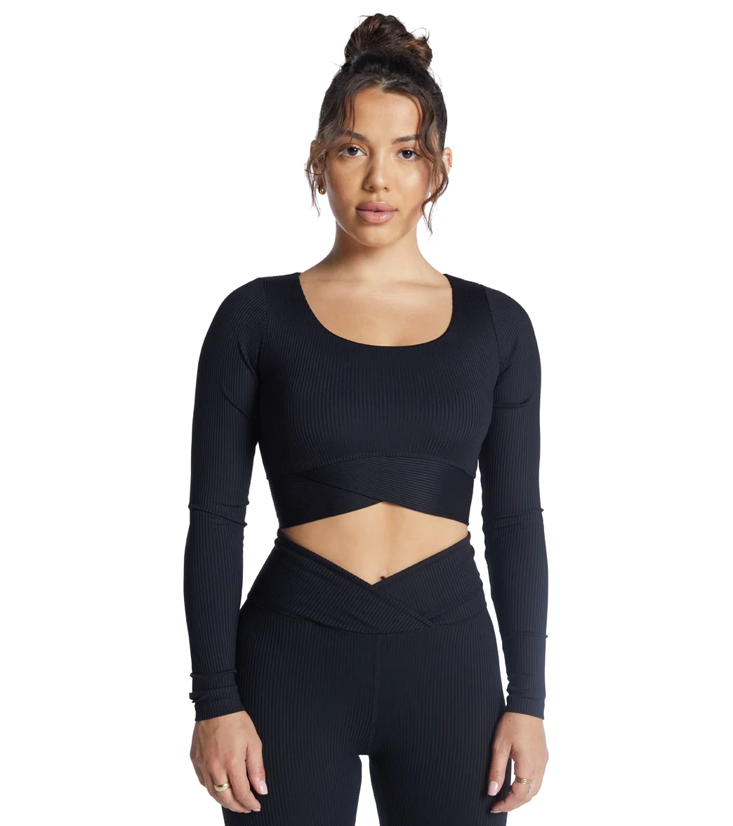 Year of Ours Ribbed V Crop Long Sleeve