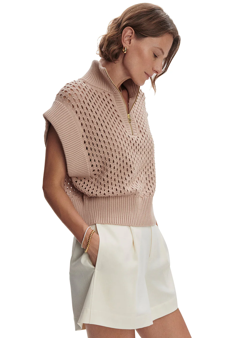 Varley Gaines Half Zip Knit Top