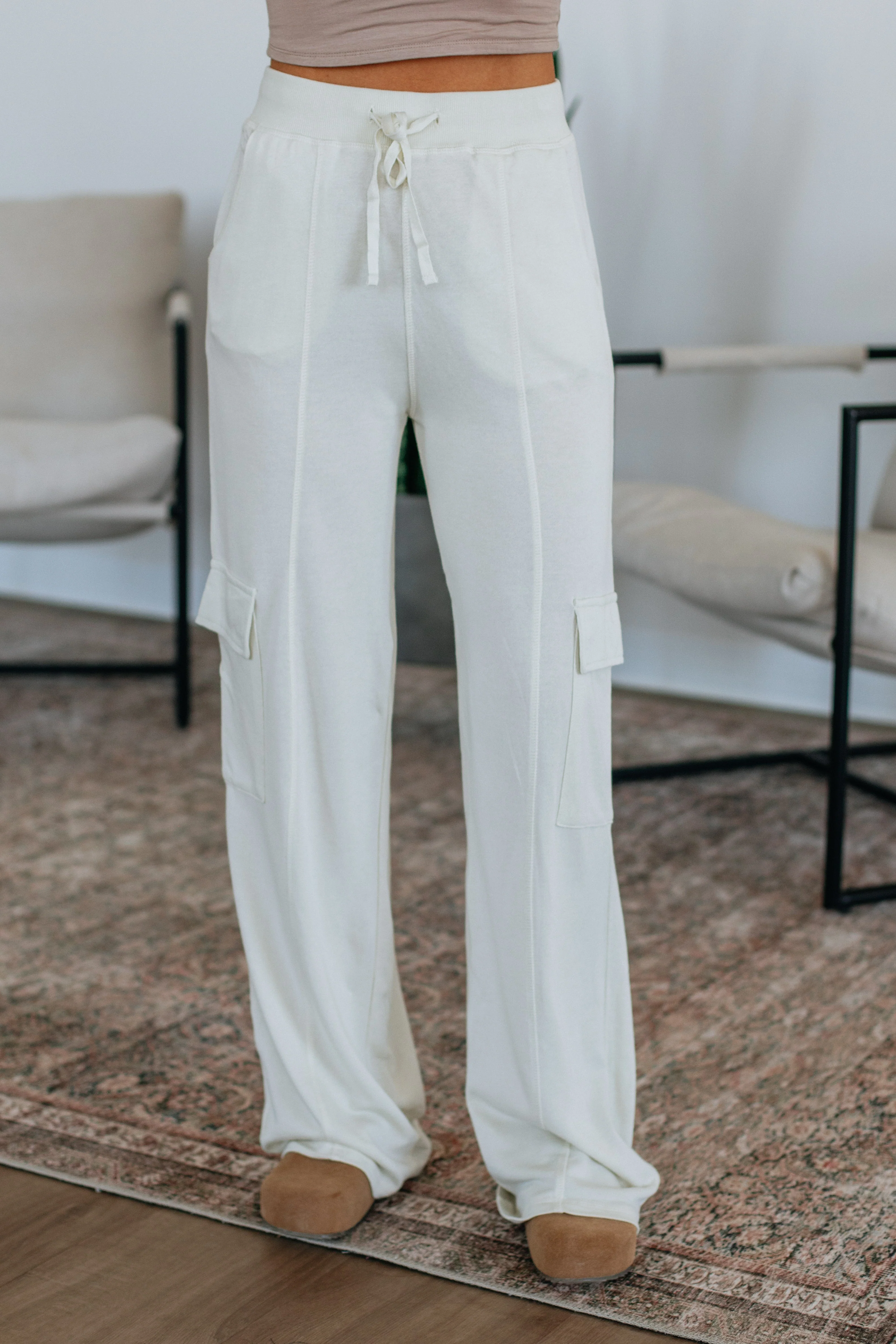 Merritt Lounge Cargo Pants - Natural