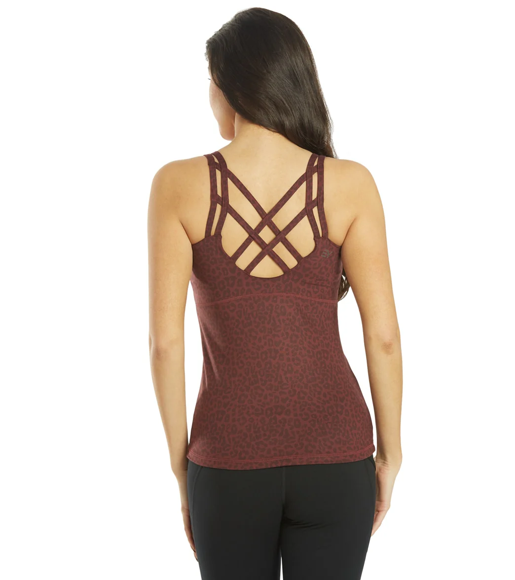 Everyday Yoga Radiant Cheetah Strappy Back Support Tank