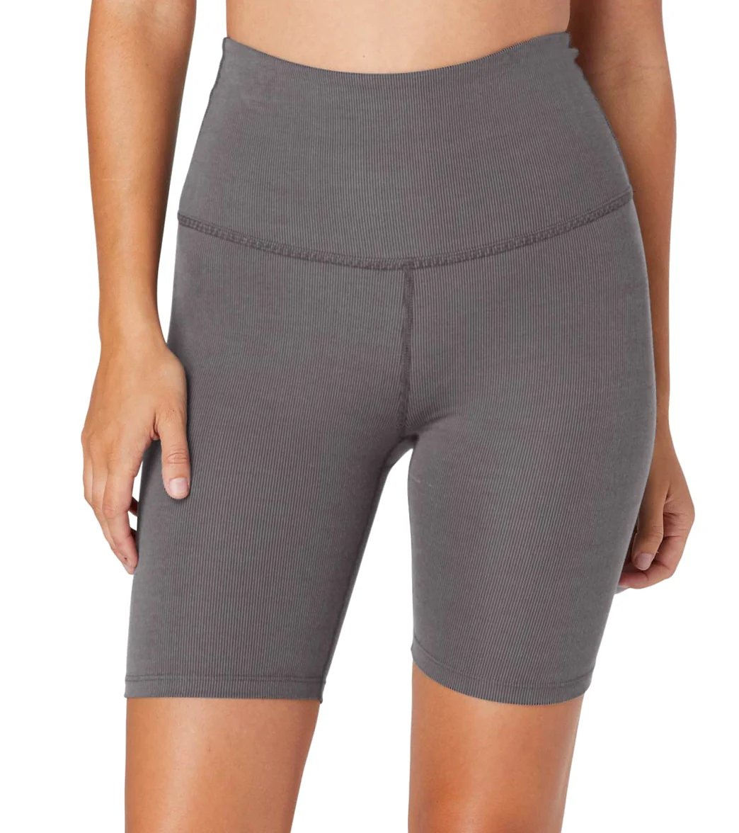 Beyond Yoga Heather Rib High Waisted Biker Shorts
