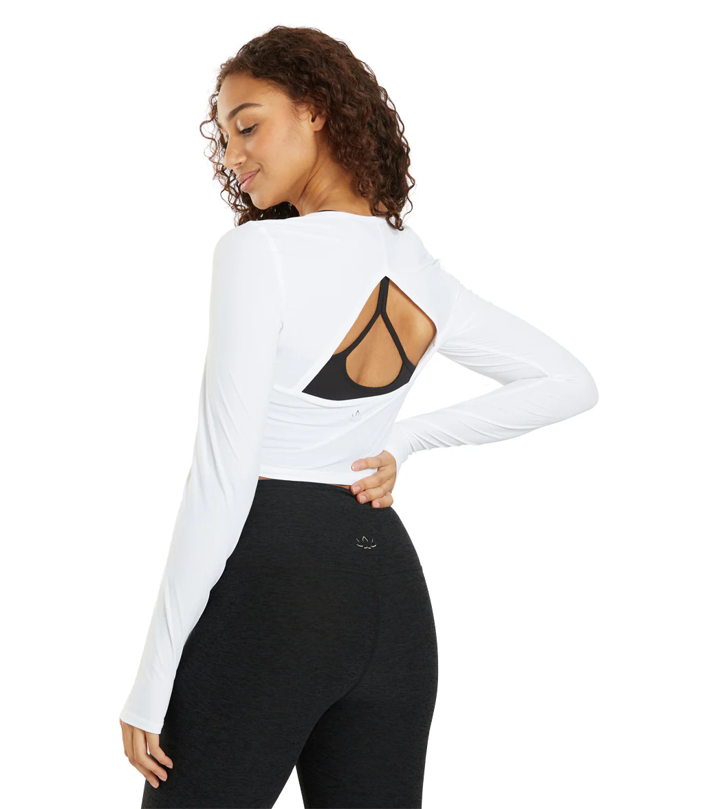 Beyond Yoga Performance Knit Resilient Cropped Pullover