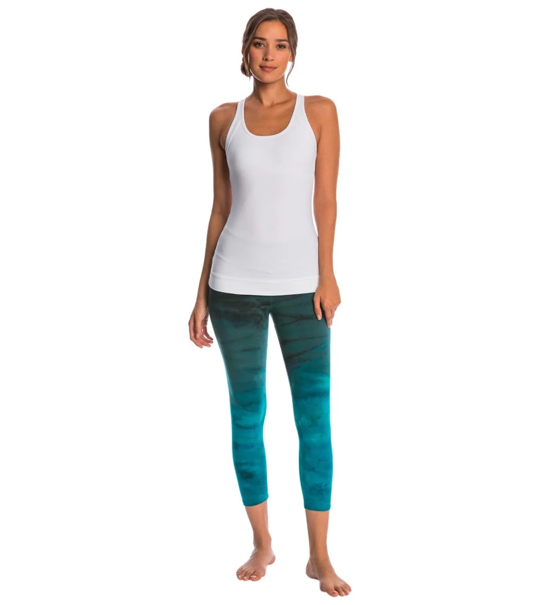 Hard Tail Flat Waisted Cotton Yoga Capris