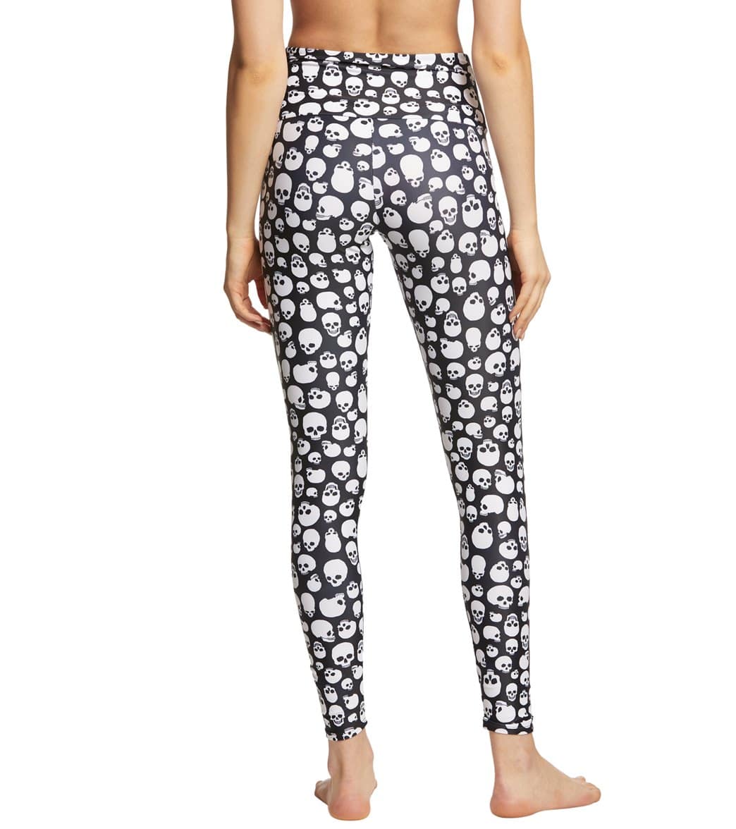 Onzie High Waisted Yoga Leggings Skull