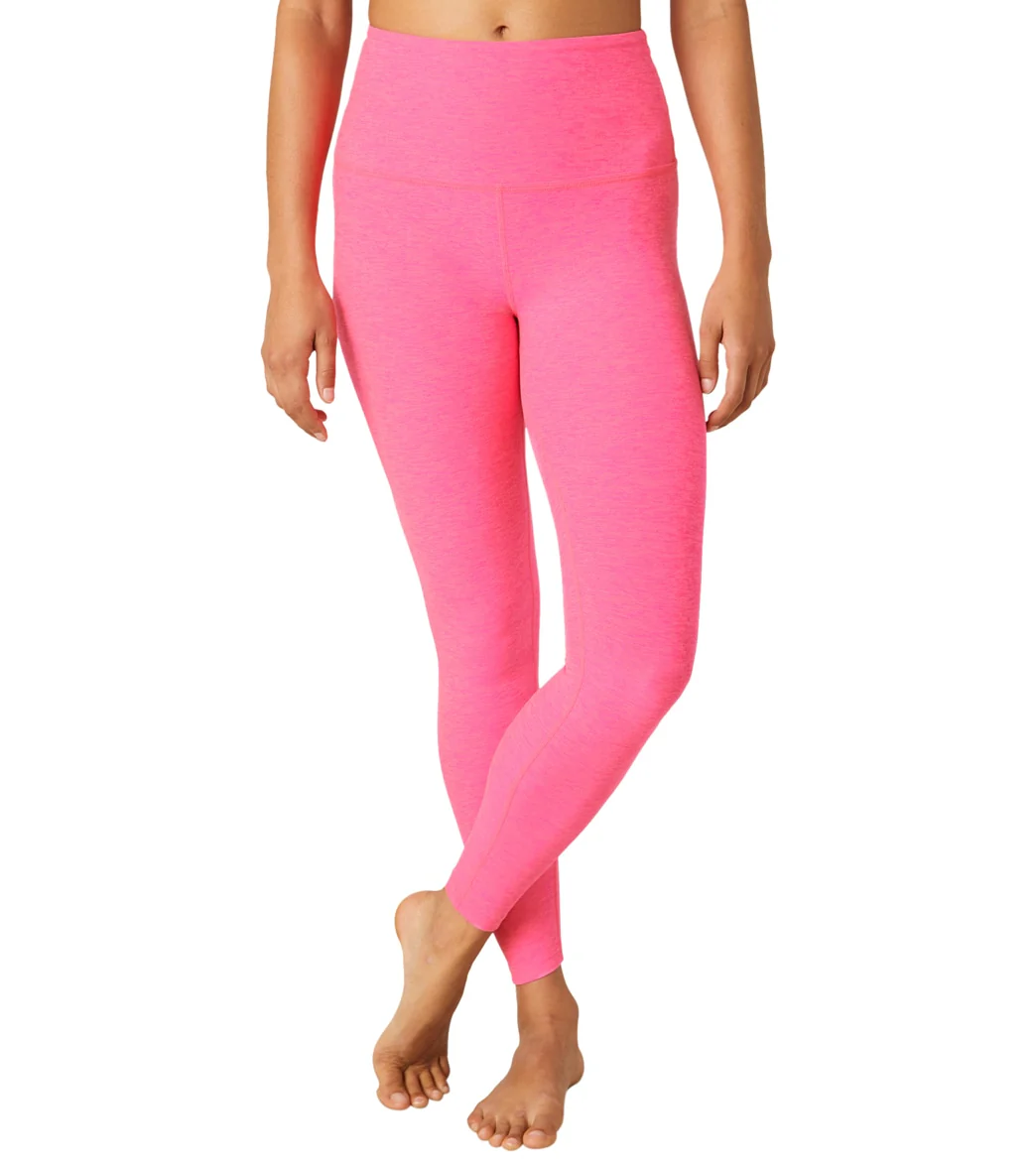 Beyond Yoga Spacedye High Waisted Caught In The Midi 7/8 Yoga Leggings Electric Pink Heather