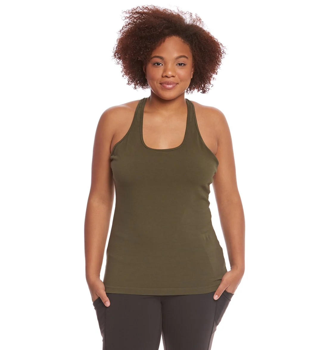 Hard Tail Plus Size U Scoop Yoga Tank Top