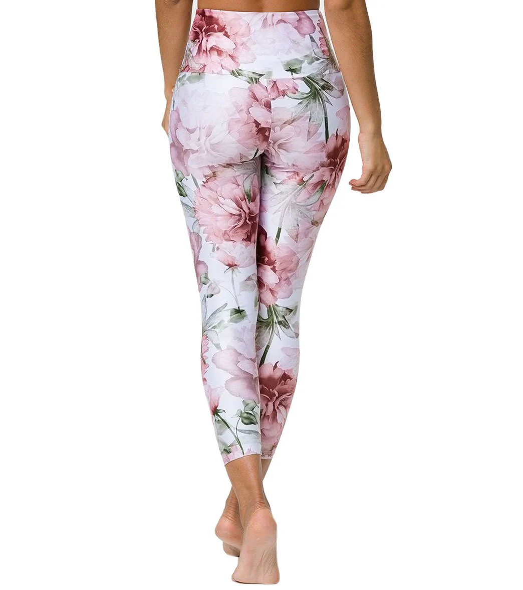 Onzie High Waisted Basic 7/8 Yoga Leggings Summer Bloom