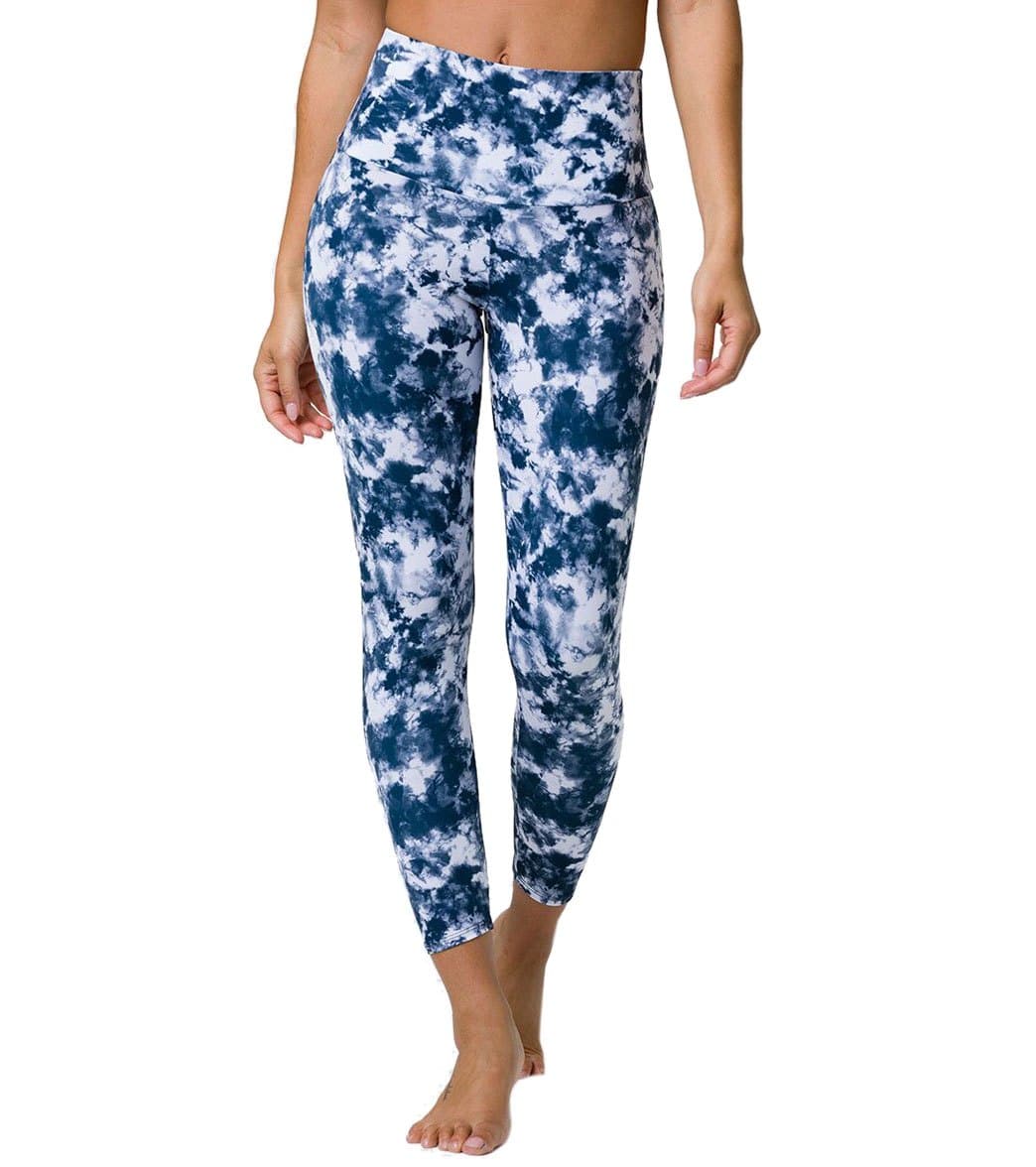 Onzie High Waisted Basic 7/8 Yoga Leggings Acid Wash