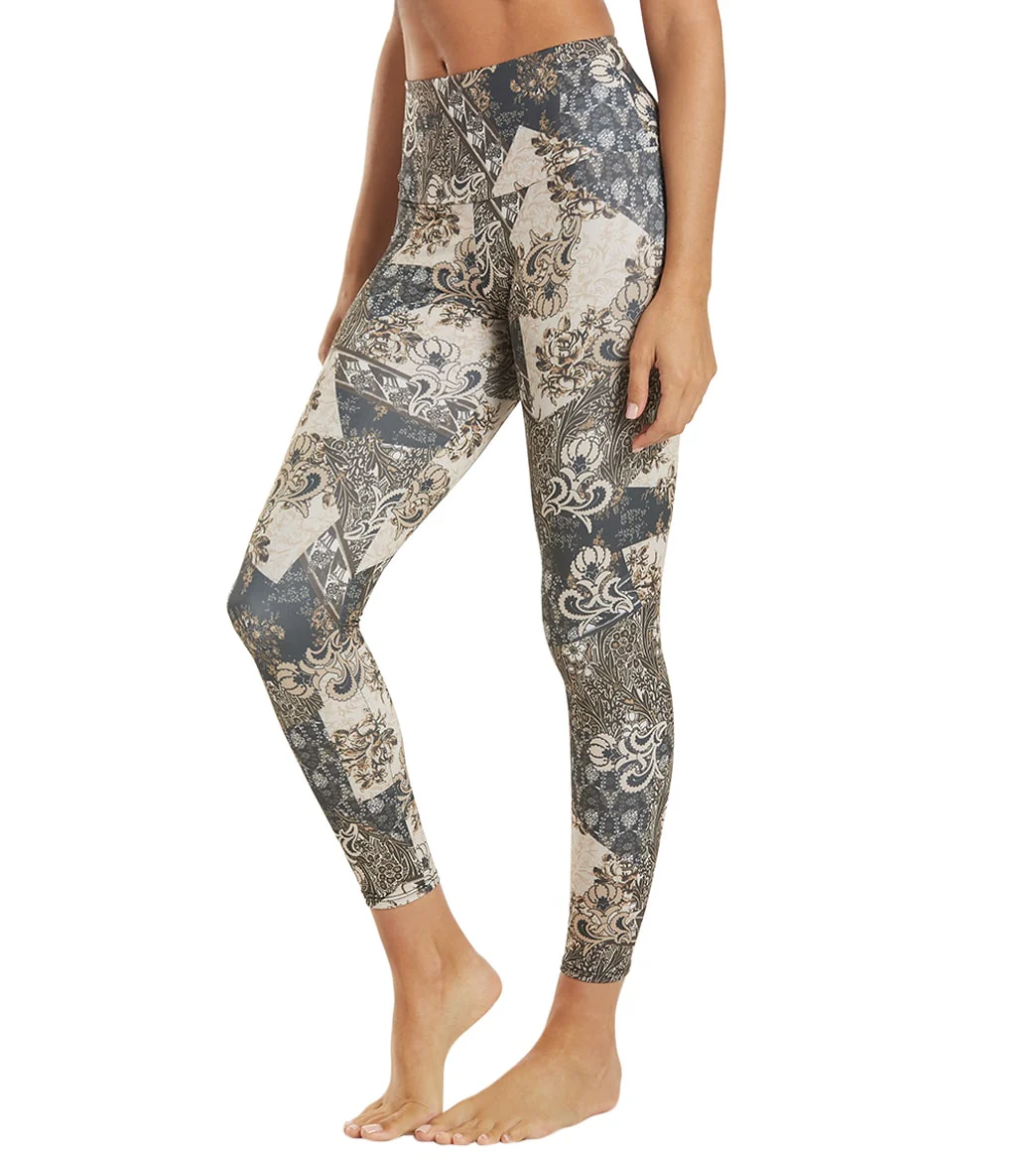 Onzie High Waisted Basic 7/8 Yoga Leggings Bandana