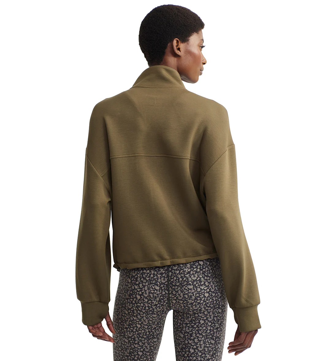 Varley Sian Cropped Half Zip Midlayer Pullover