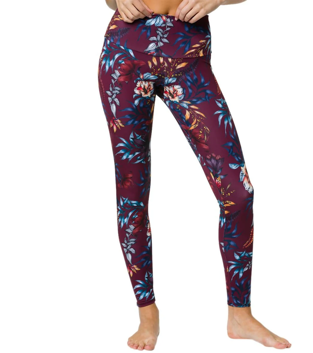 Onzie High Waisted Yoga Leggings Majestic Floral